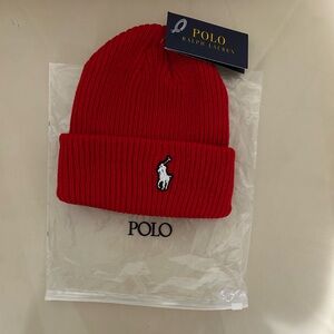 Red Polo Ralph Lauren Beanie